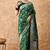 women's green banarasi art silk saree with premium weaving work 