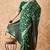 women's green banarasi art silk saree with premium weaving work 