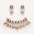 Gold plated pink stone kundan necklace set