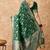 women's green banarasi art silk saree with premium weaving work 