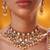 Gold plated pink stone kundan necklace set