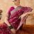 magenta banarasi art silk saree for women with rich weaving 