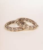 Gold plated kundan bangles