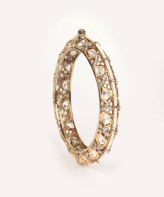 Gold plated kundan bangles 2