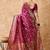 magenta banarasi art silk saree for women with rich weaving 