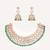 Gold plated green stone kundan necklace set
