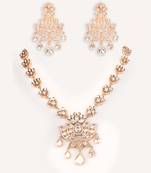 Gold plated kundan necklace set