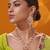 Gold plated kundan necklace set