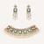 Gold plated green stone kundan necklace set