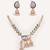 Gold plated green stone kundan necklace set