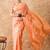 peach banarasi art silk saree with elegant weaving work 