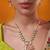 Gold plated green stone kundan necklace set