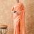 peach banarasi art silk saree with elegant weaving work 
