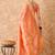 peach banarasi art silk saree with elegant weaving work 