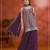 Purple blooming georgette semi stitched suit with heavy embroidery & sequence work