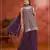 Purple blooming georgette semi stitched suit with heavy embroidery & sequence work