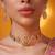 Gold plated kundan necklace set