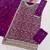 Purple blooming georgette semi stitched suit with heavy embroidery & sequence work