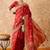 red banarasi art silk saree for women with beautiful weaving 