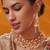 Gold plated kundan necklace set