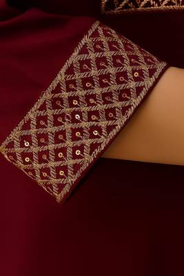 Women’s Maroon Ethnic Rayon A-Line Kurti with Designer Work 4