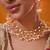 Gold plated kundan necklace set