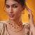 Gold plated red stone kundan necklace set