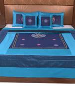 Polysilk Embroidered Bed Cover Set