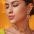 Gold plated pink stone kundan necklace set