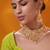 Gold plated kundan necklace set