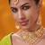 Gold plated kundan necklace set