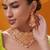 Gold plated kundan necklace set