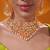 Gold plated kundan necklace set