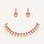 Gold plated red stone kundan necklace set