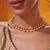 Gold plated red stone kundan necklace set
