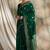 green banarasi art silk saree with exclusive weaving design 