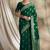 green banarasi art silk saree with exclusive weaving design 