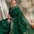 green banarasi art silk saree with exclusive weaving design 