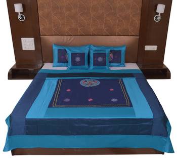 Polysilk Embroidered Bed Cover Set 3