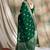 green banarasi art silk saree with exclusive weaving design 