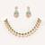 Gold plated green stone kundan necklace set