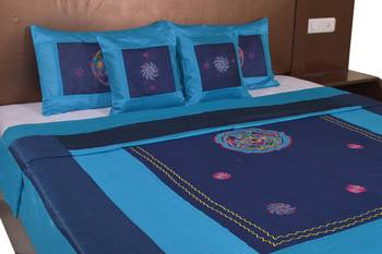 Polysilk Embroidered Bed Cover Set 4