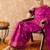 pink banarasi art silk saree with elegant weaving work 