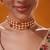 Gold plated red stone kundan necklace set