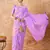lavender banarasi art silk saree for women with fine weaving 