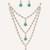 Gold plated green stone kundan necklace set