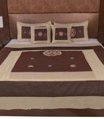 Polysilk Embroidered Bed Cover Set