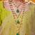 Gold plated green stone kundan necklace set