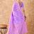 lavender banarasi art silk saree for women with fine weaving 