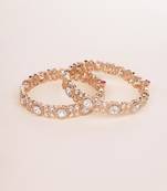 Gold plated kundan bangles